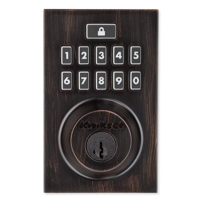 Kwikset SmartCode 914 Zigbee Contemporary Deadbolt with Home Connect, Venetian Bronze